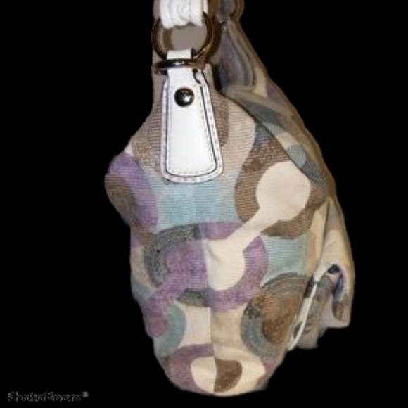 Coach Kristin Optic art sequin  hobo bag rare - Picture 6 of 15